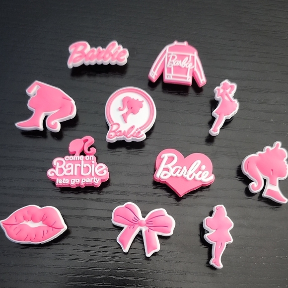Barbie Accessories - Pink Barbie Shoe Charms (Set of 11)